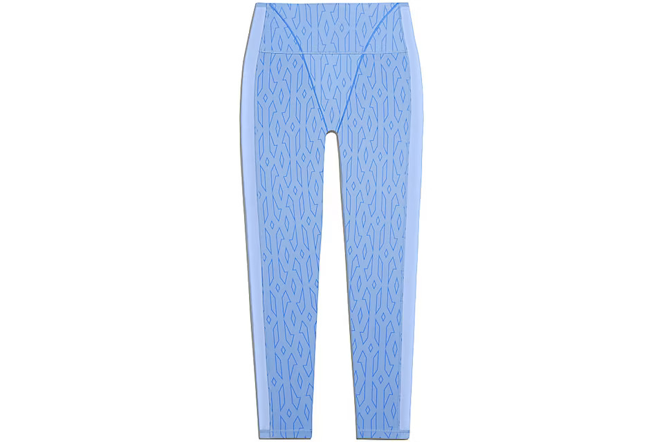 Adidas Ivy Park Mesh Monogram Tights Light Blue — back / heel