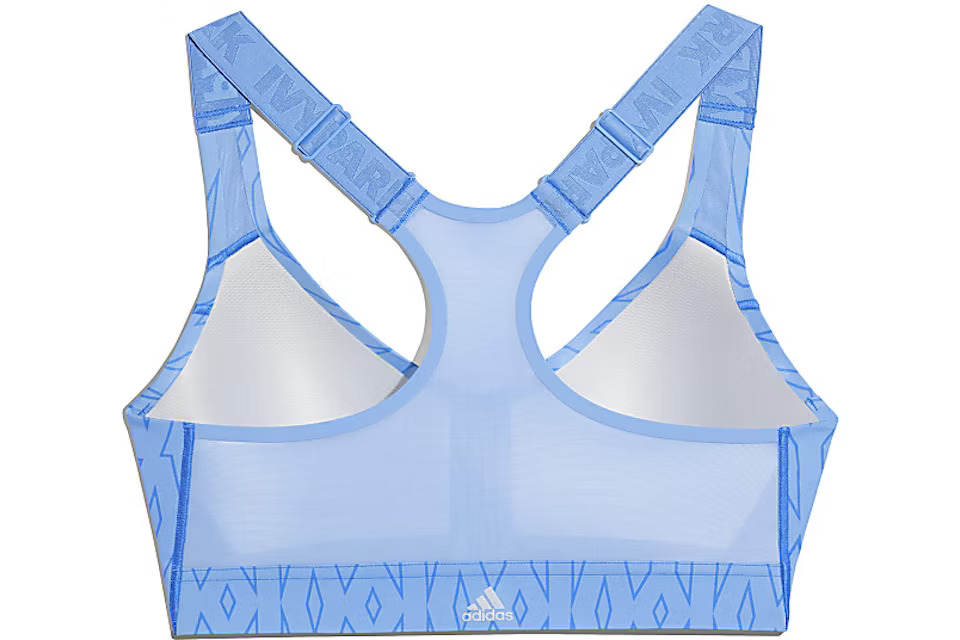 Adidas Ivy Park Monogram Cutout Bra Light Blue — main view