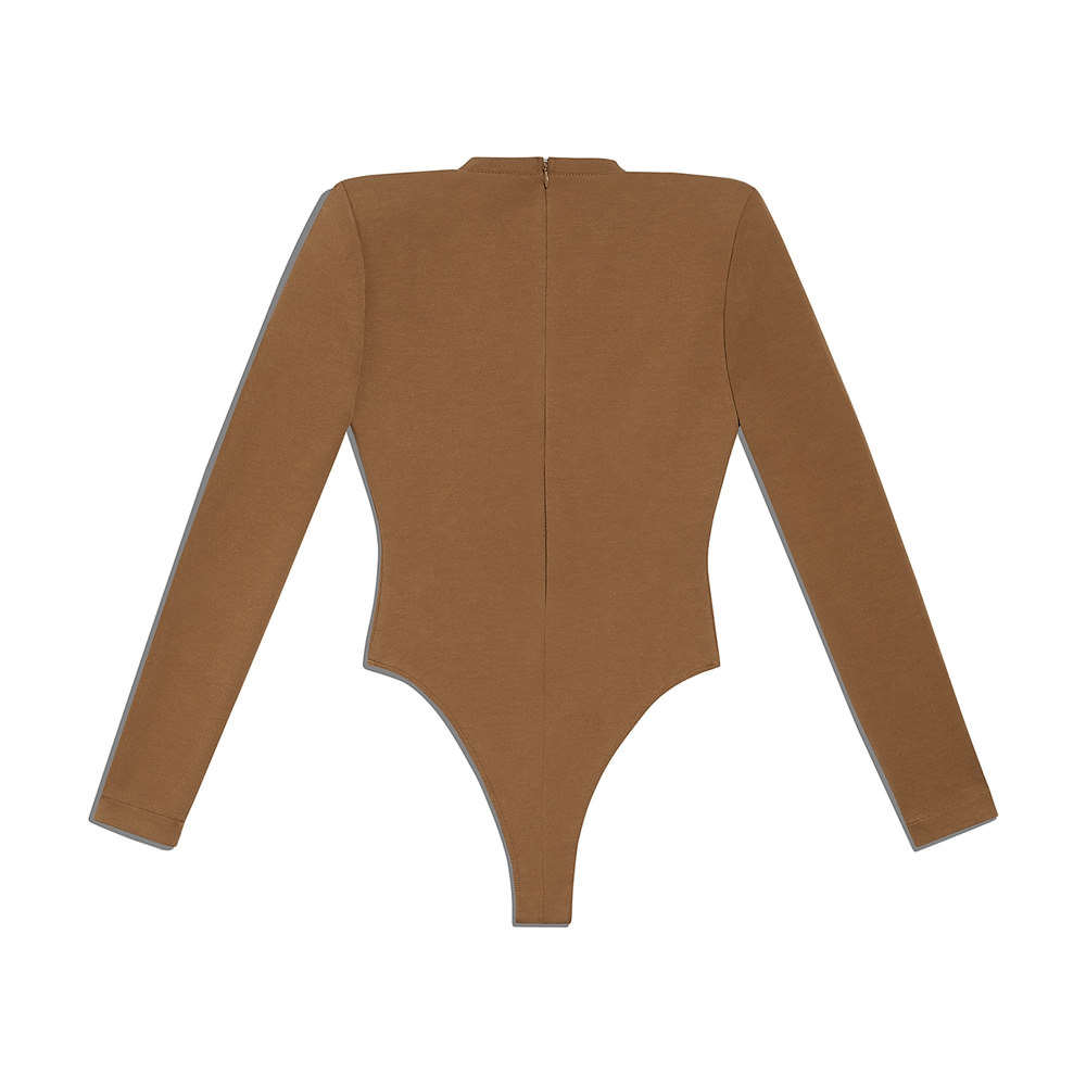 Adidas Ivy Park 3 Stripe Bodysuit Wild Brown — back / heel