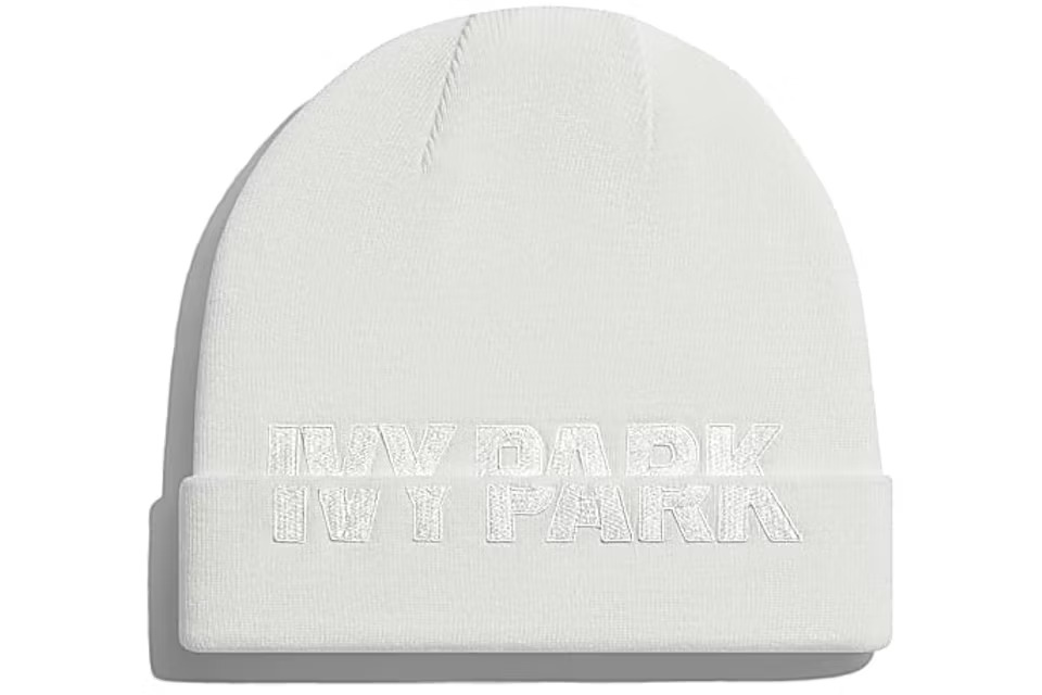 Adidas Ivy Park Cut-Off Logo Beanie White — main view