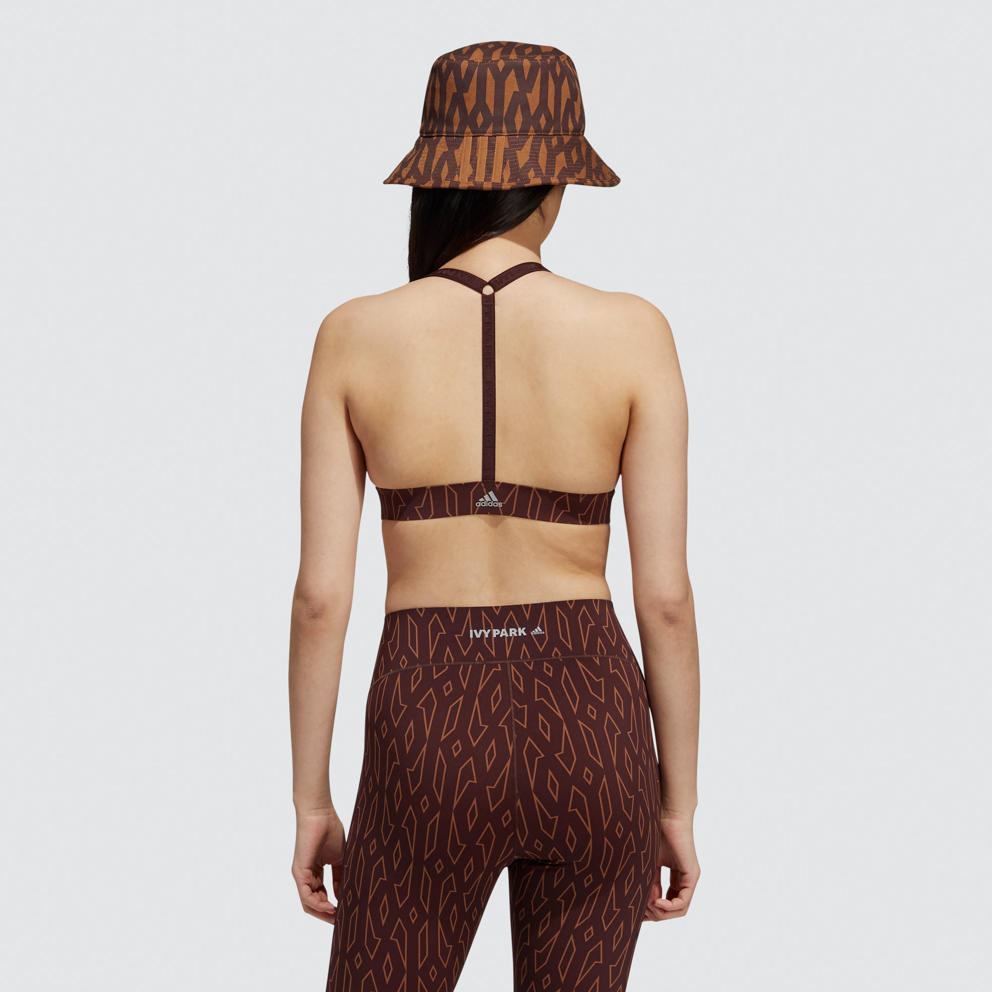Adidas Ivy Park Low Support Triangle Bra Night Red/Wild Brown — detail