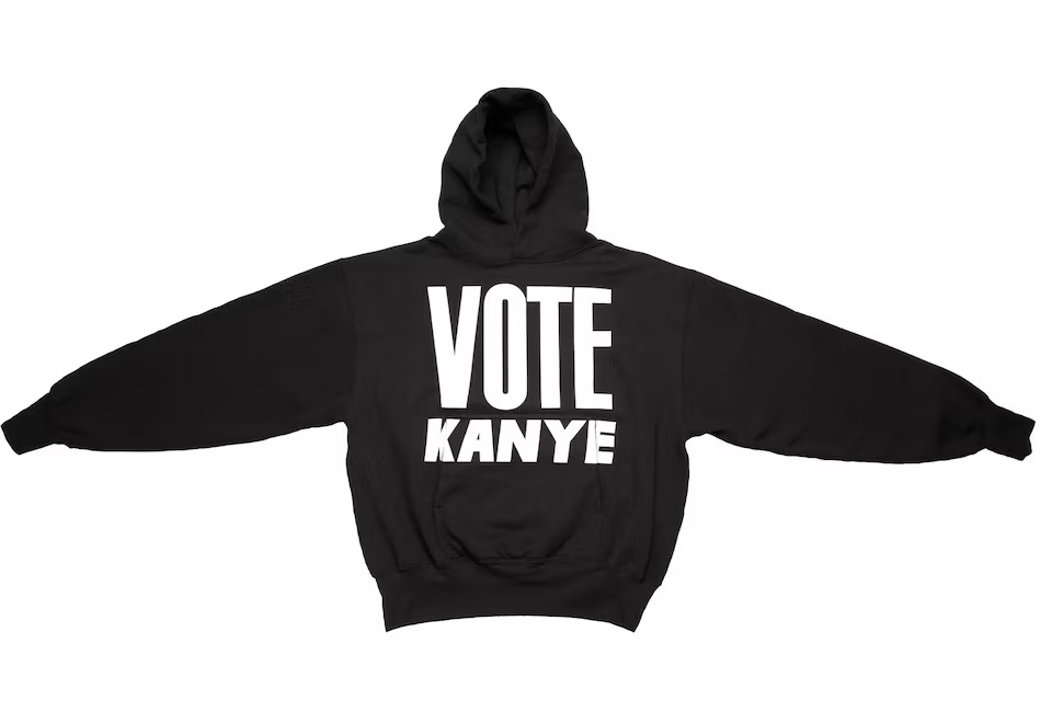 Vote Kanye Hoodie Black — main view