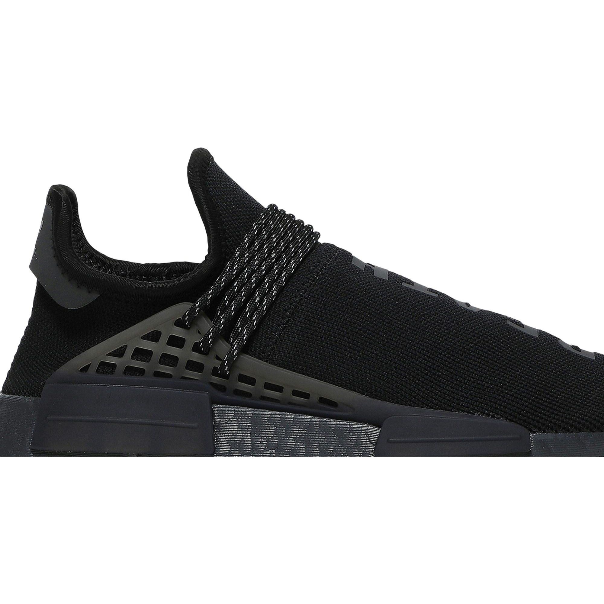 Pharrell x Adidas NMD Human Race Triple Black — back / heel